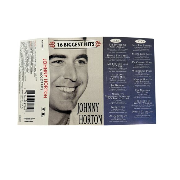 Johnny Horton - 16 Biggest Hits Cassette Tape Country 1999 Sony Legacy - Picture 6 of 11